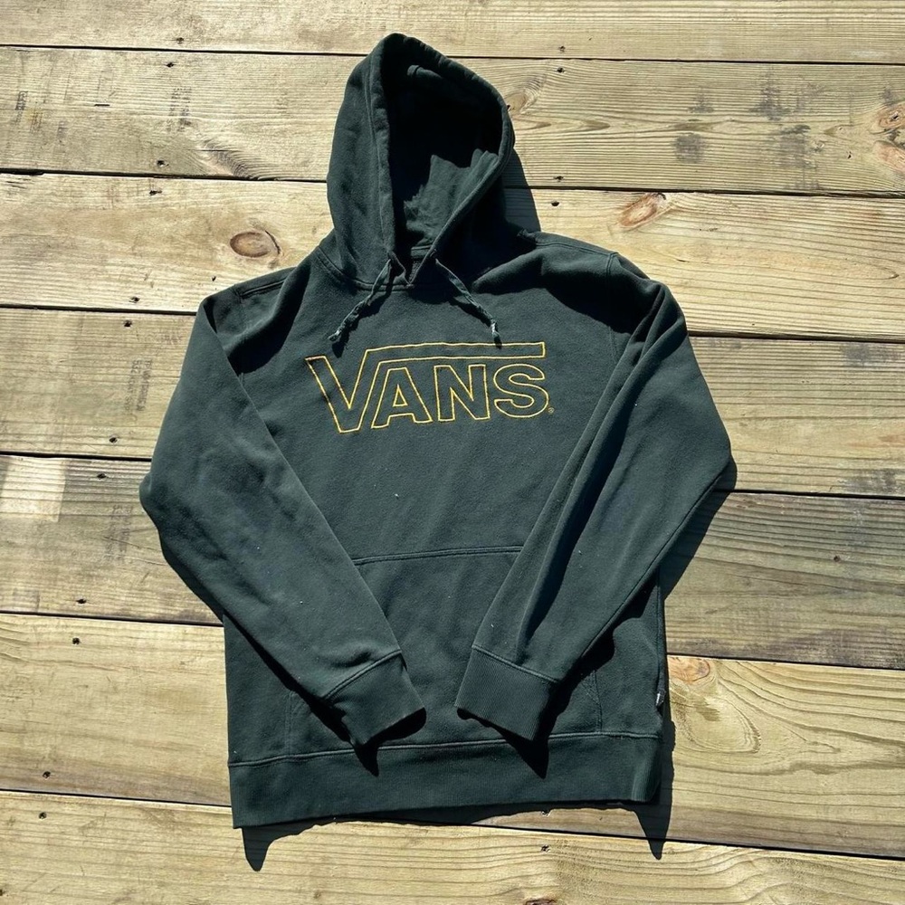 Vans Dark Green Hoodie with Gold Logo